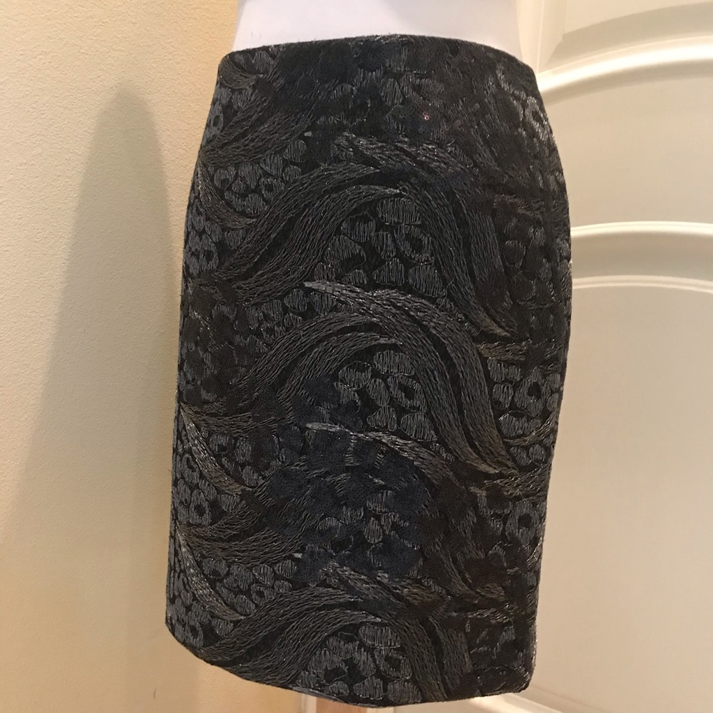 NWOT Ann Taylor black sequin dress mini skirt